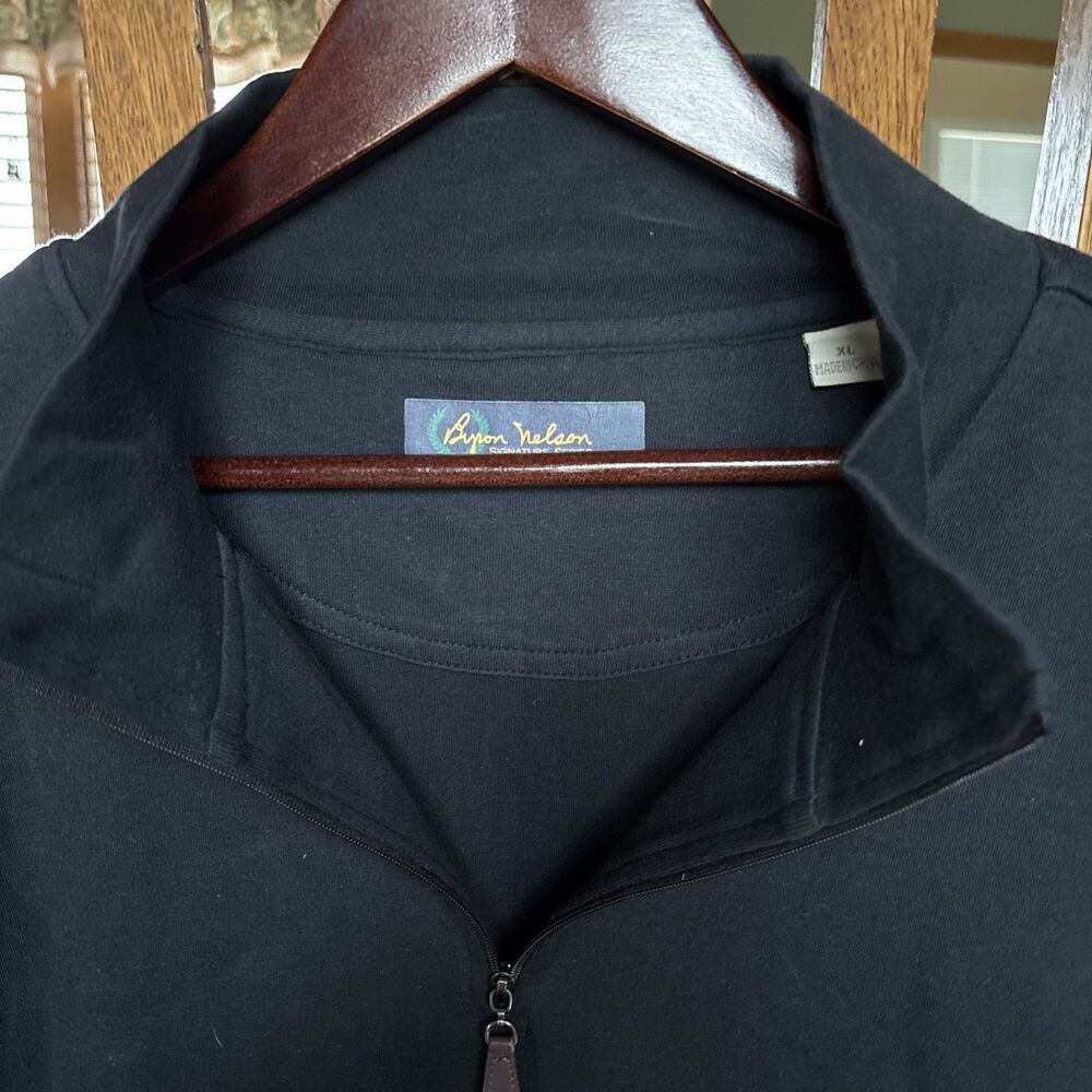 Byron Nelson Golf Men's BLACK Performance 1/4-Zip Pullover Sweater Size XL